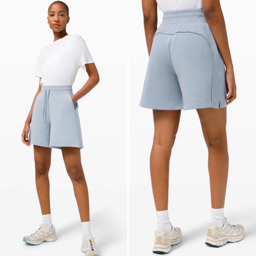 Lululemon All Yours High Rise Shorts 7” Chambray